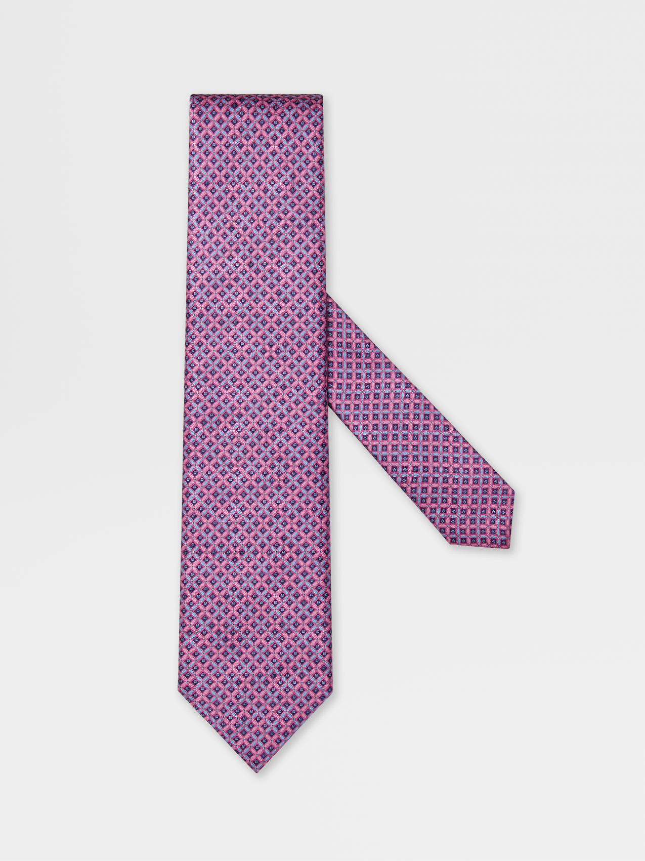 粉色桑蚕丝印花领带